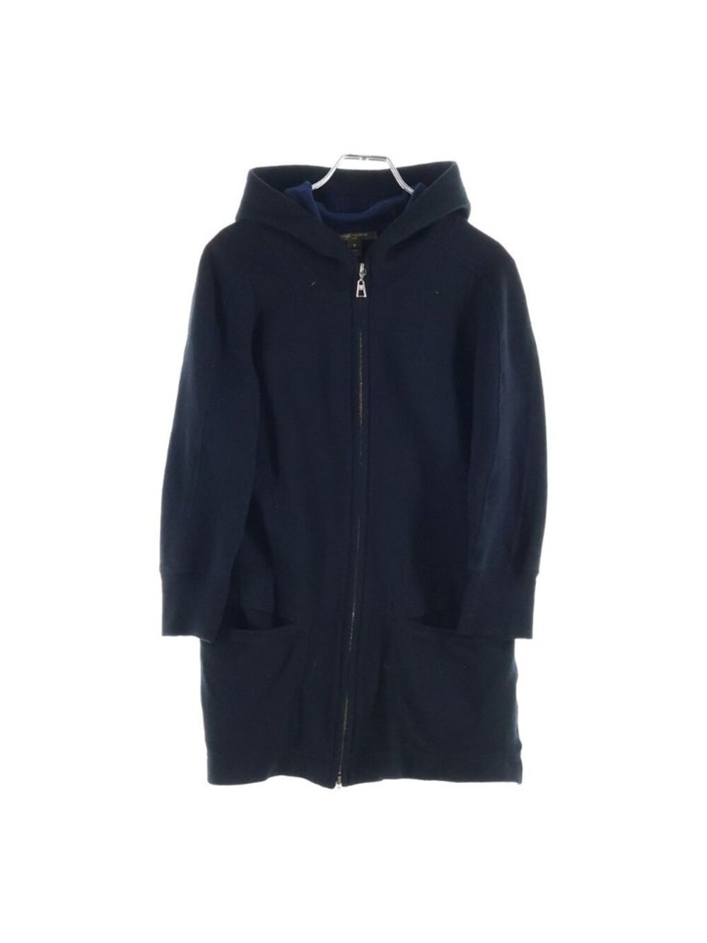 Louis Vuitton LV Embossed Logo Zip Up Cashmere Cotton Hoodie Black